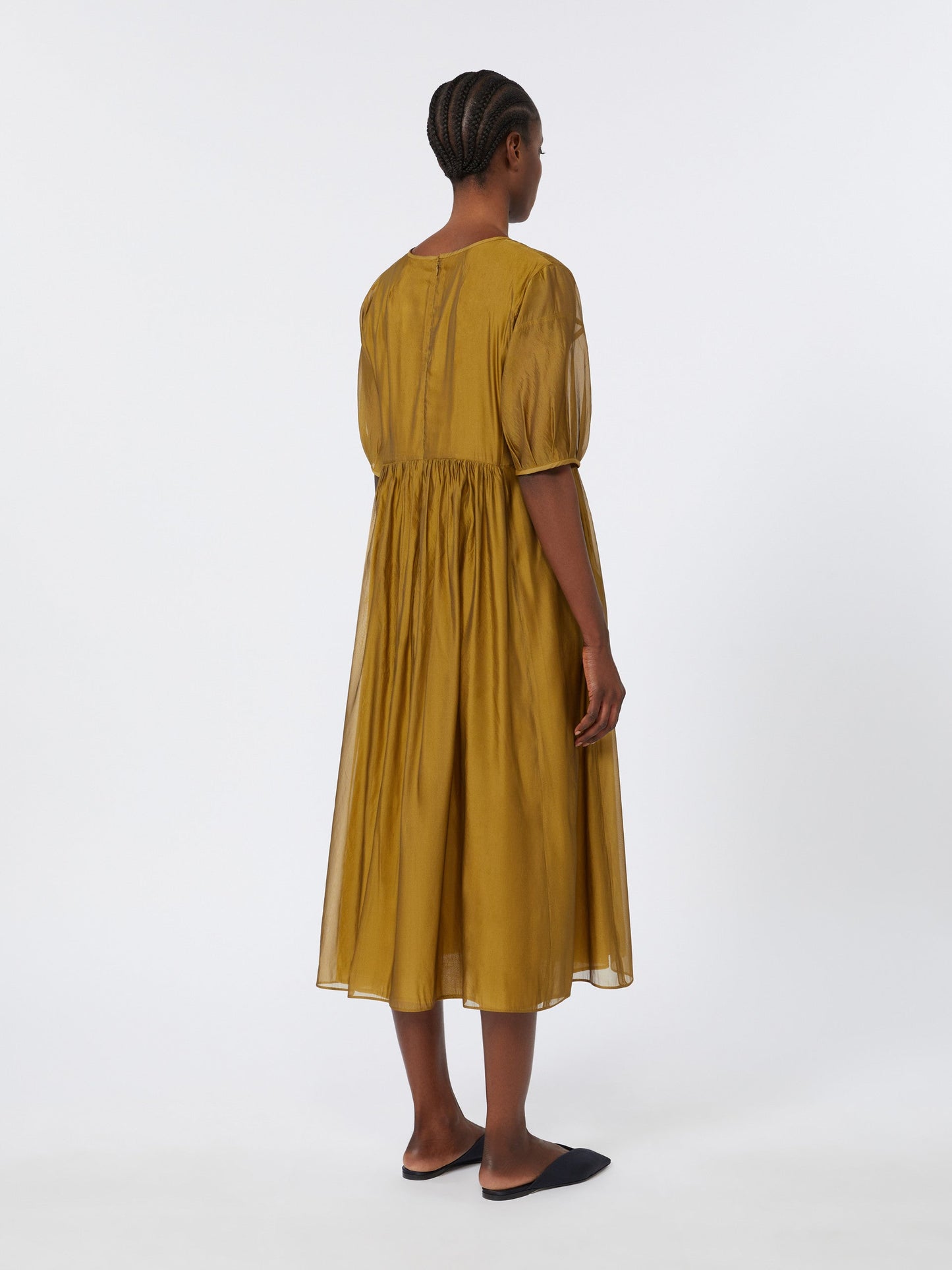 Silk-blend organza dress