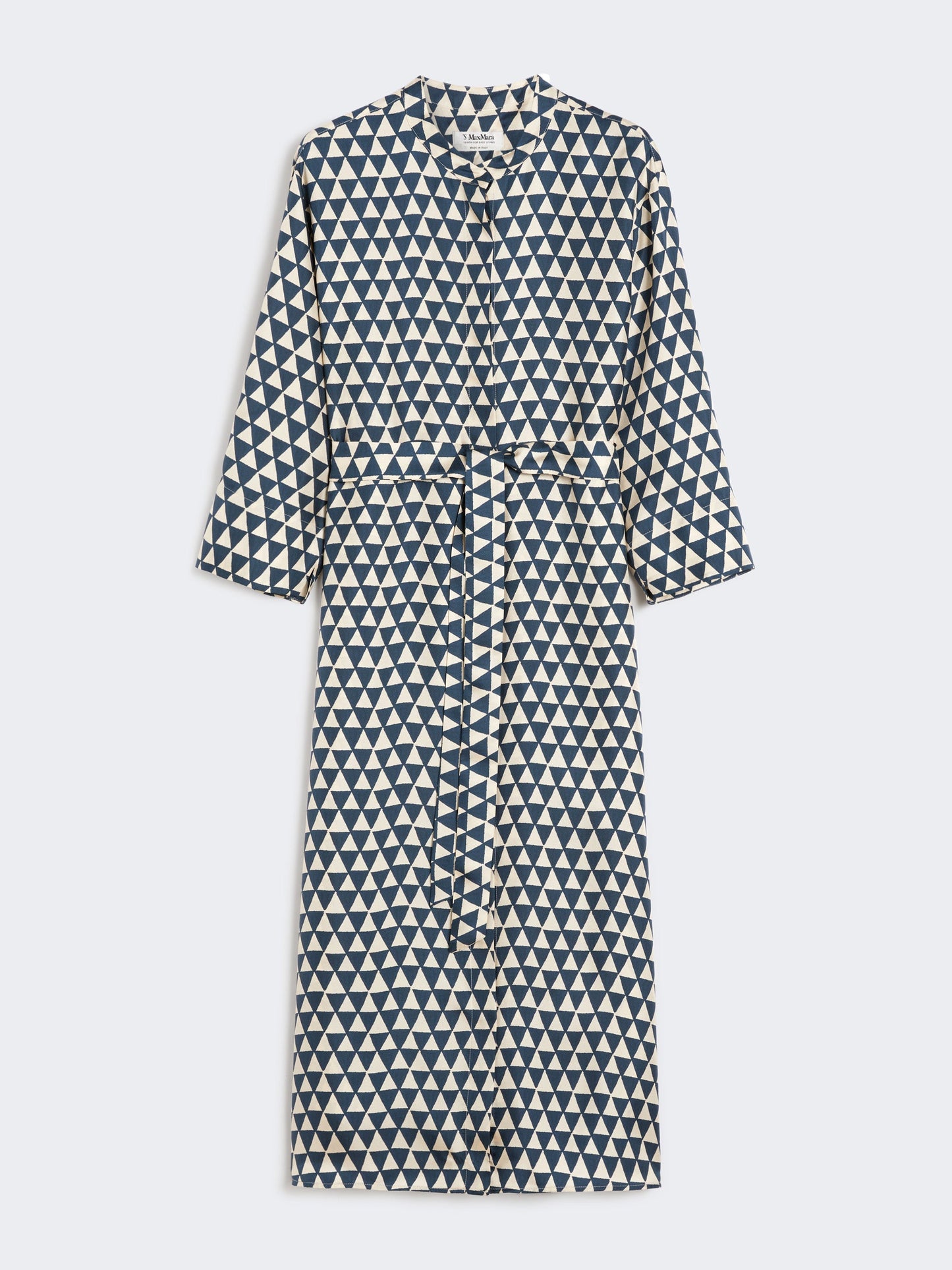Printed silk twill kaftan
