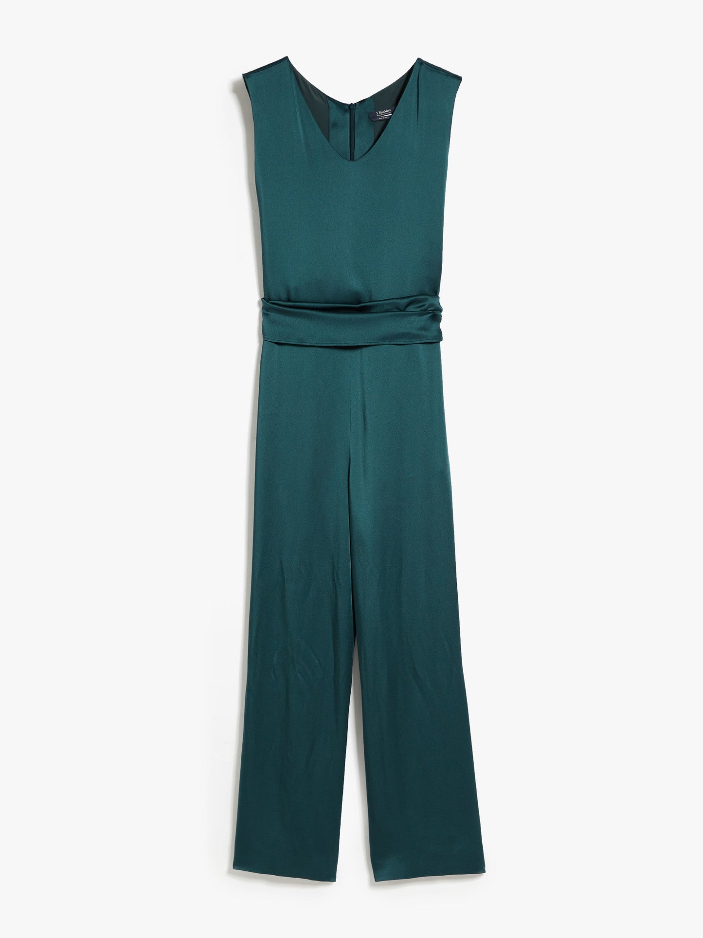 Viscose-blend satin jumpsuit