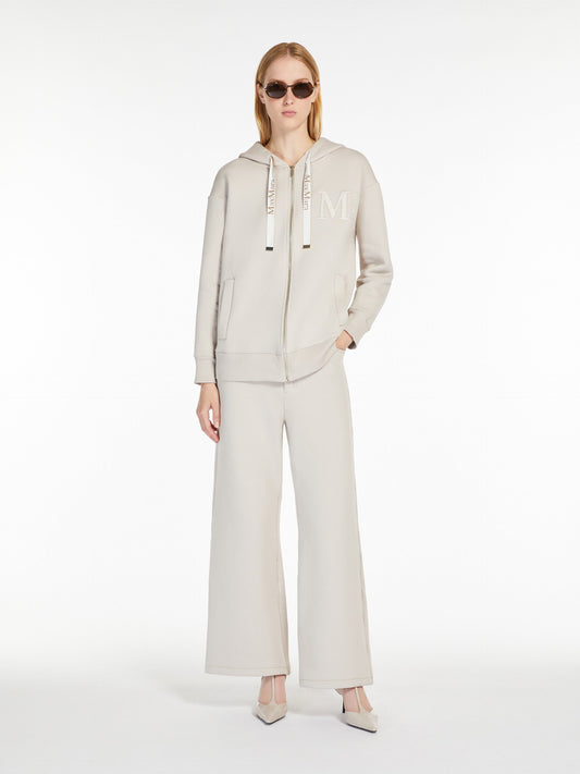 Wide jersey trousers