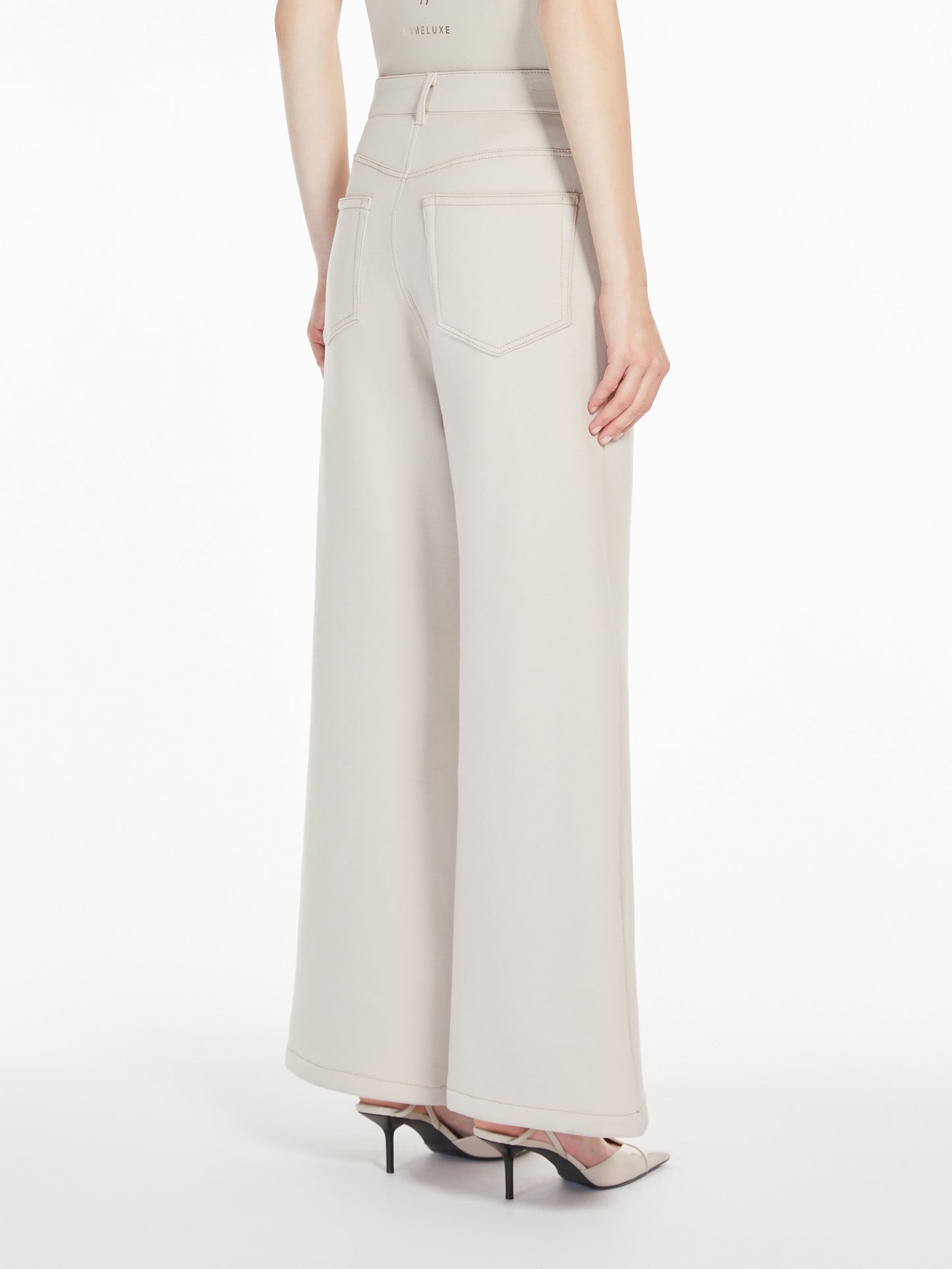 Wide jersey trousers