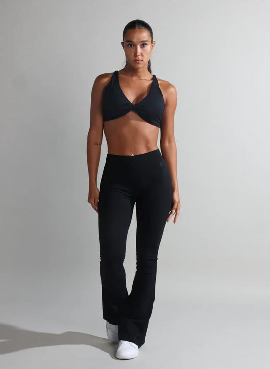 Black Minimalist Activewear Set for Women