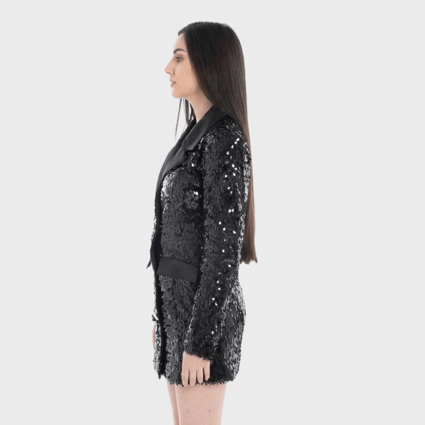 Black Sequin Party Blazer – FM Signature Eveningwear