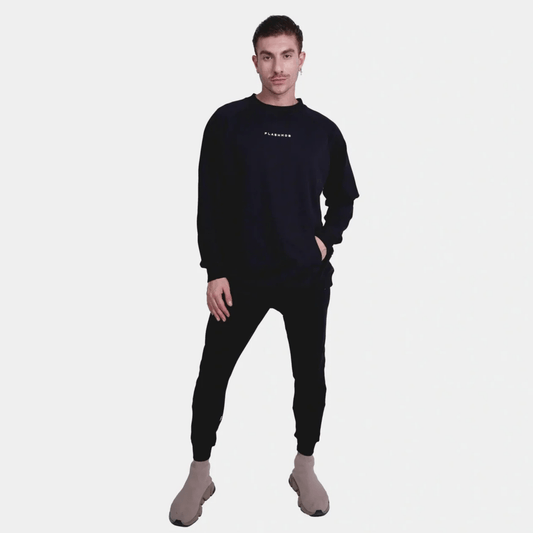 Black Ultra Soft Oversized Track Set – FM Signature Streetwear
