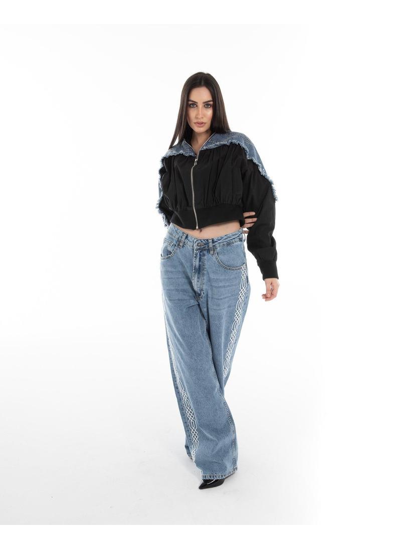 Hybrid Denim Bomber Jacket - FM