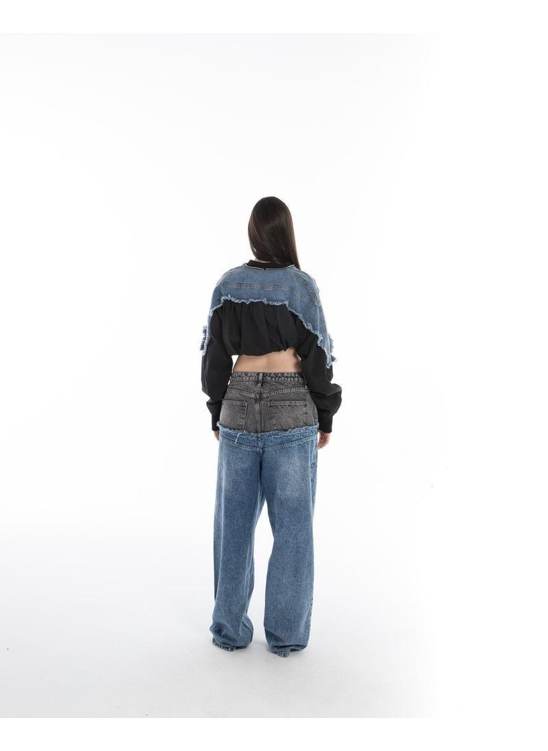 Hybrid Denim Bomber Jacket - FM
