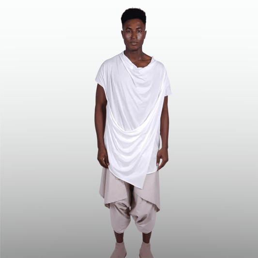 Draped Longline T-Shirt for Men