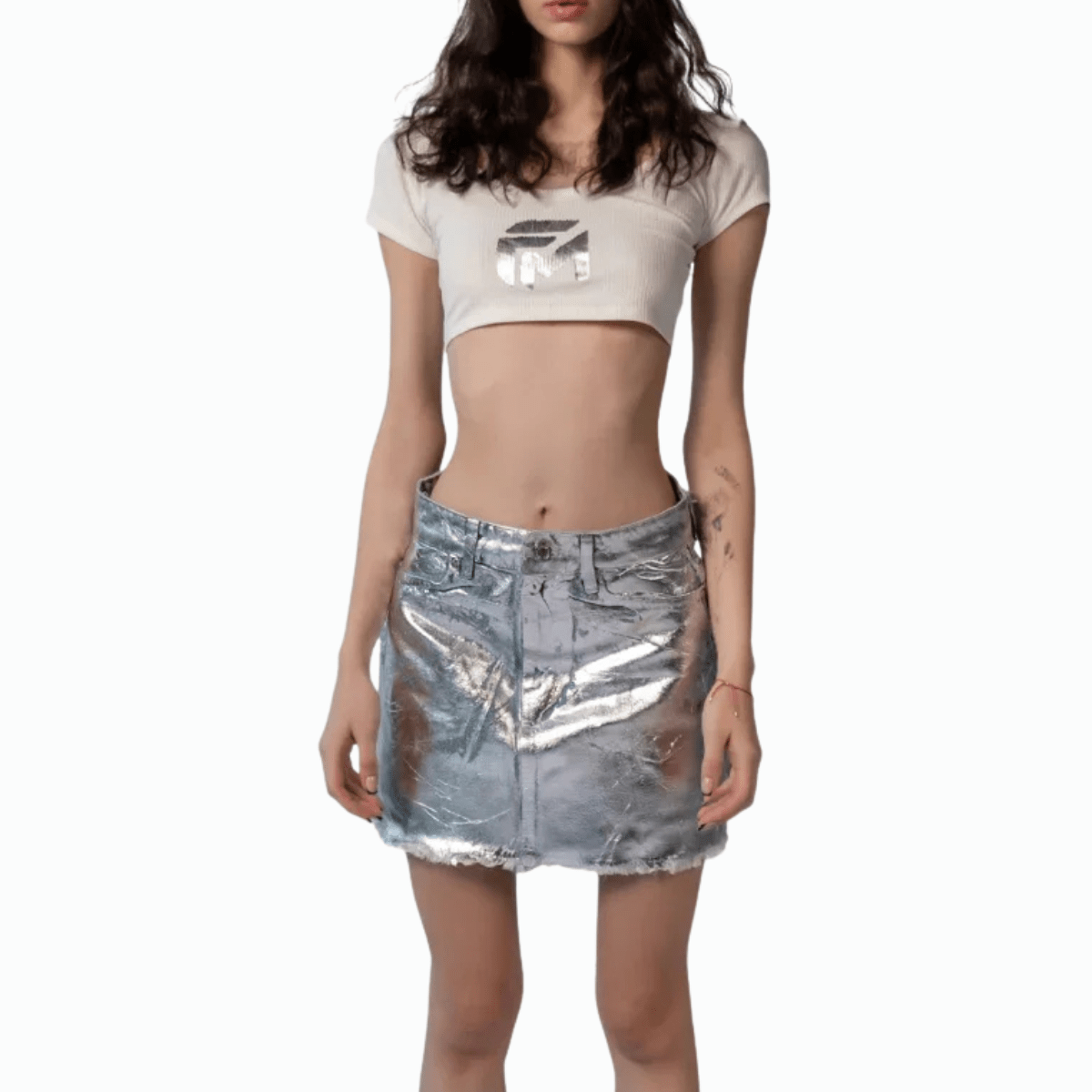 FM Halo Denim Mini Skirt for Women