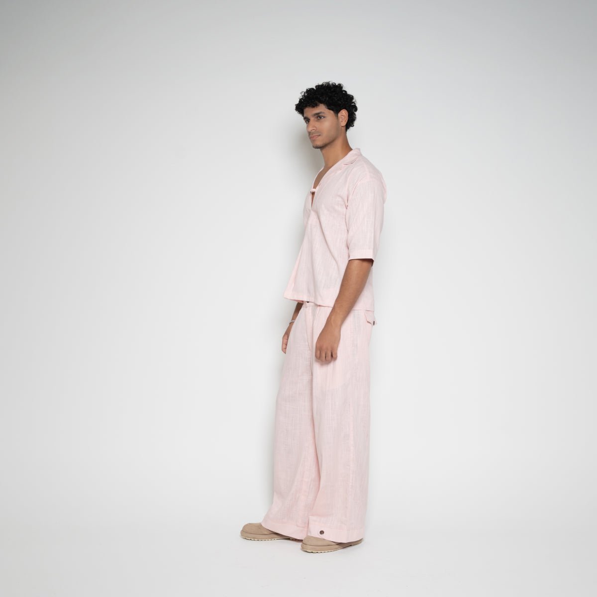 Linen-Blend Carpenter Pants – Pink Ombre – FM Streetwear