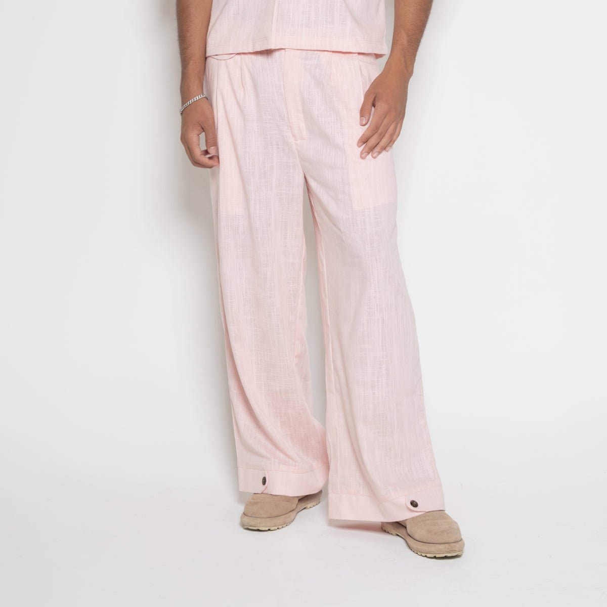 Linen-Blend Carpenter Pants – Pink Ombre – FM Streetwear