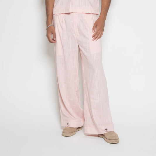 Linen-Blend Carpenter Pants – Pink Ombre – FM Streetwear