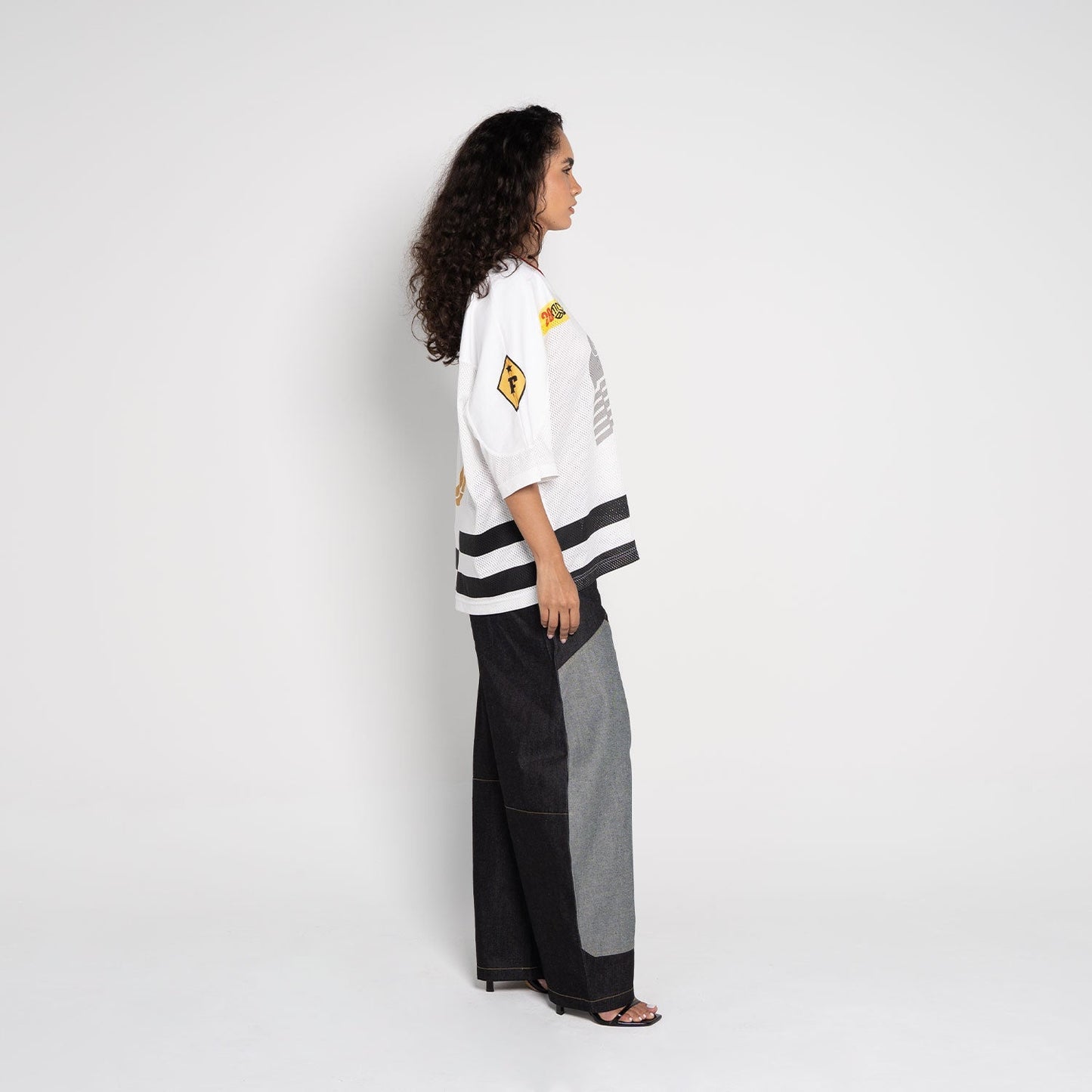 Oversized Mesh T-Shirt – White
