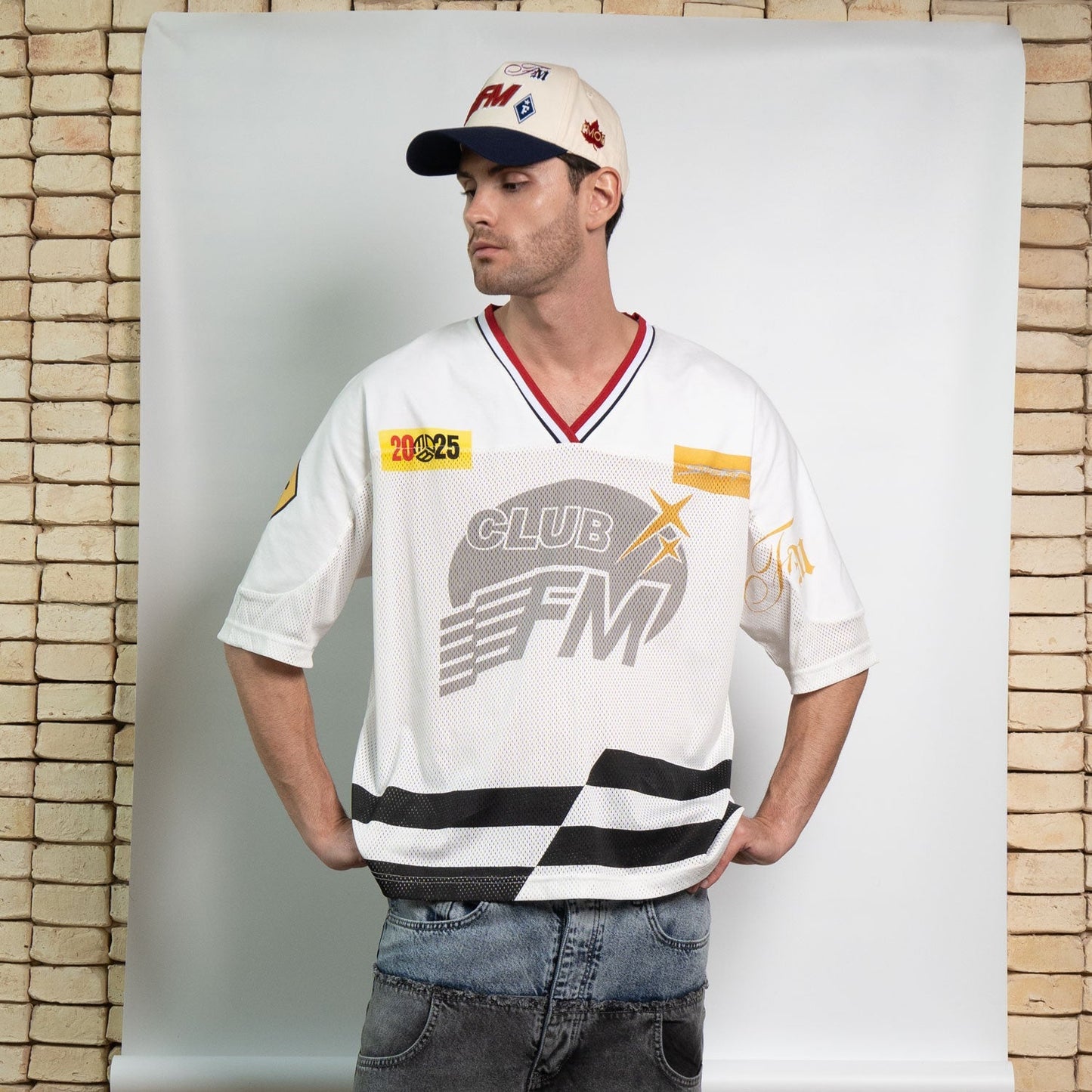 Oversized Mesh T-Shirt – White