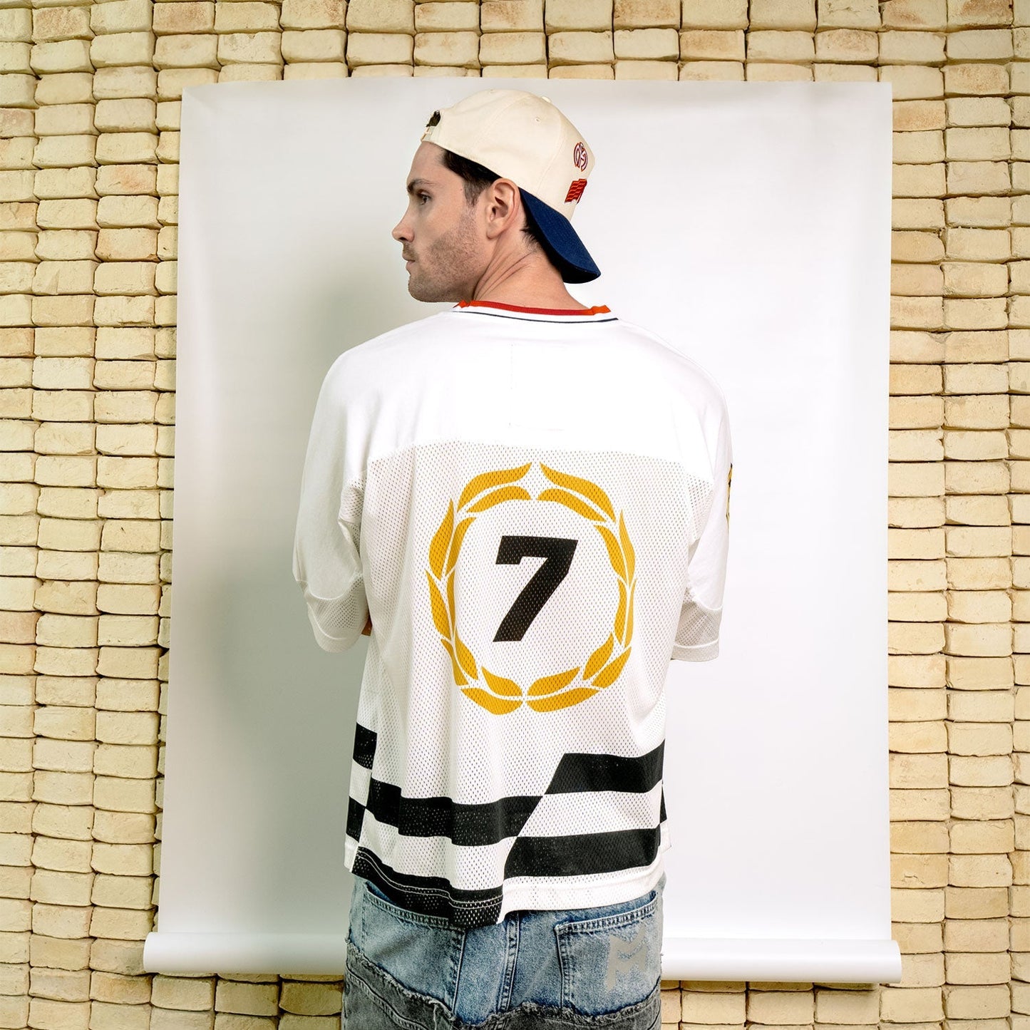 Oversized Mesh T-Shirt – White
