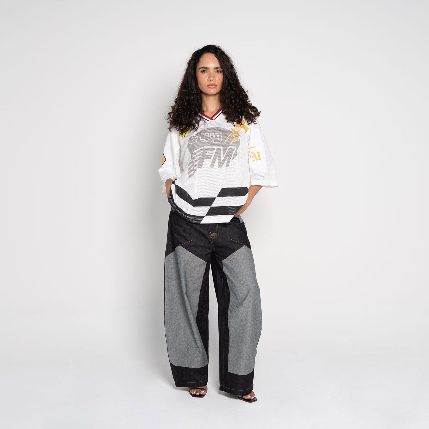 Oversized Mesh T-Shirt – White