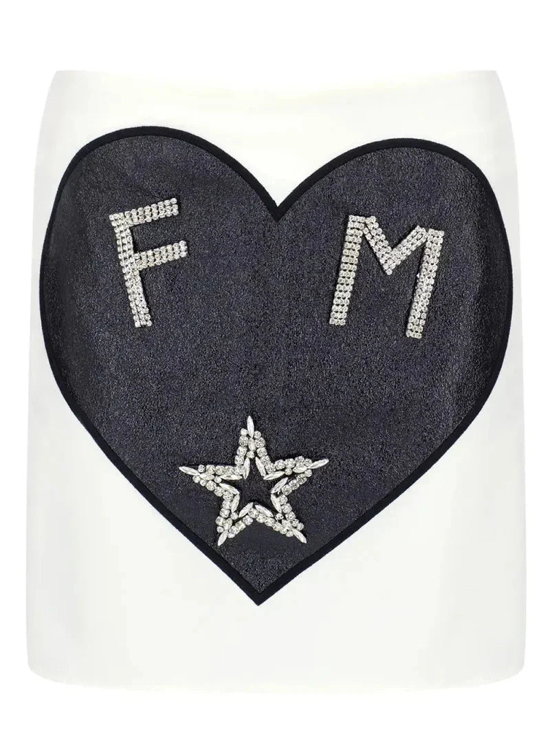 FM Rhinestone-Embellished Mini Skirt for Women