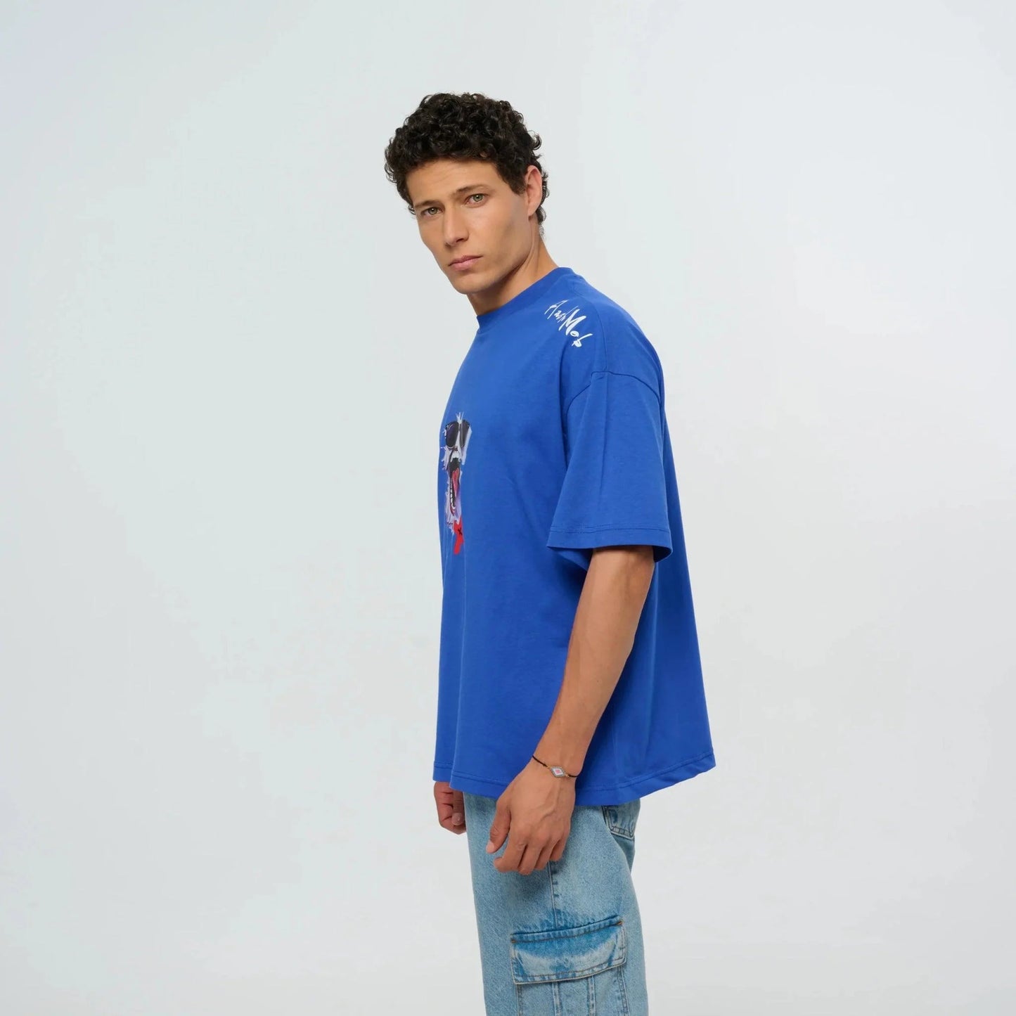 Graphic Printed Blue Oversized T-Shirt – FM Streetwear
