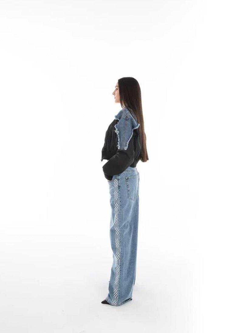 Hybrid Denim Bomber Jacket - FM