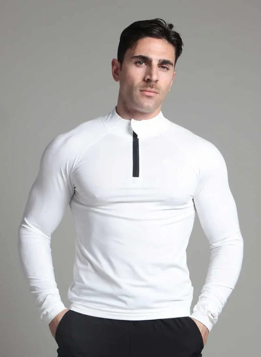 Men’s Muscle Fit Zip-Neck Performance Top