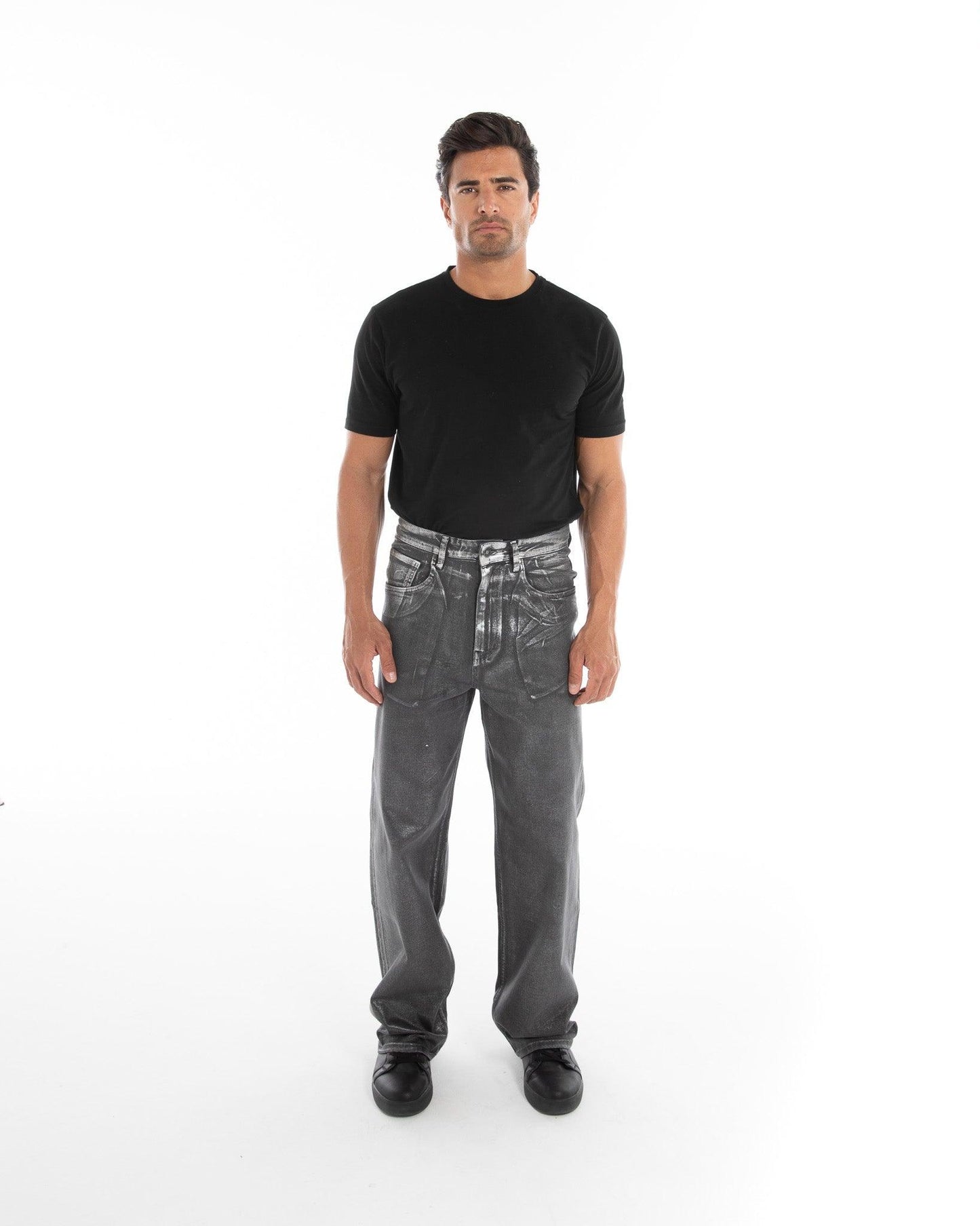 Women’s Metallic Silver Jeans – Flashmob Nation Streetwear