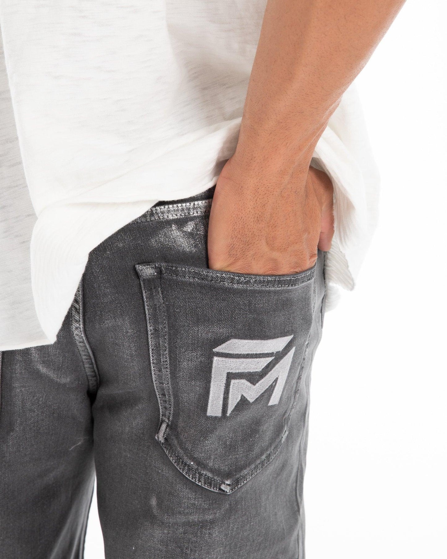 Women’s Metallic Silver Jeans – Flashmob Nation Streetwear