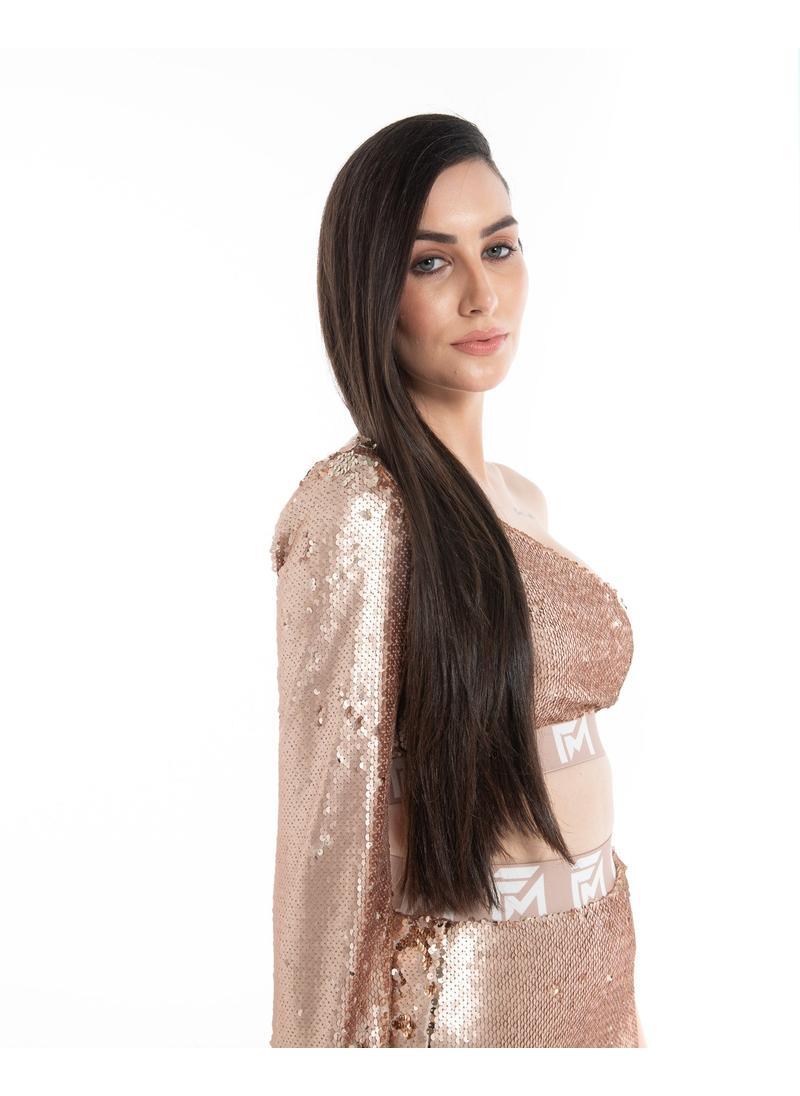 Glam One-Shoulder Sequin Top & Skirt Set