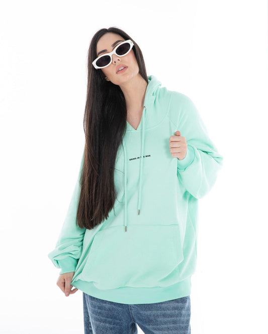Women’s Oversized Mint Green Hoodie
