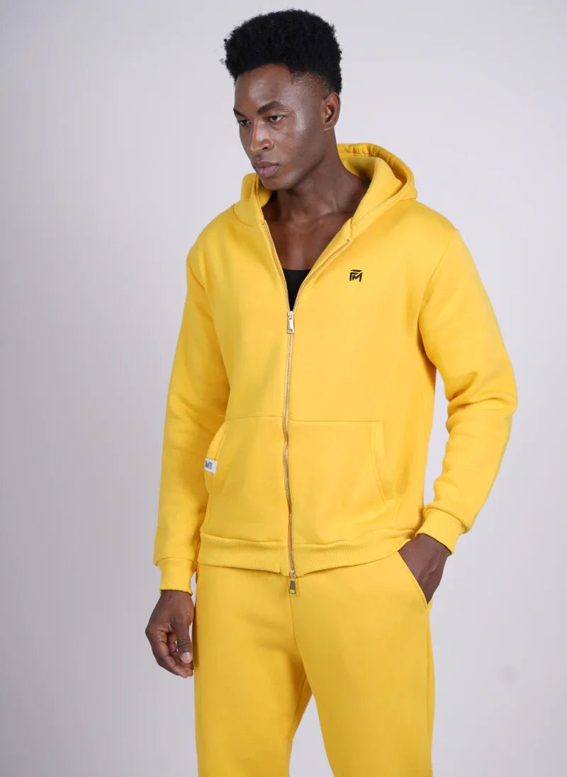 Oversized Embroidered Signature Zip Hoodie & Jogger Set FM
