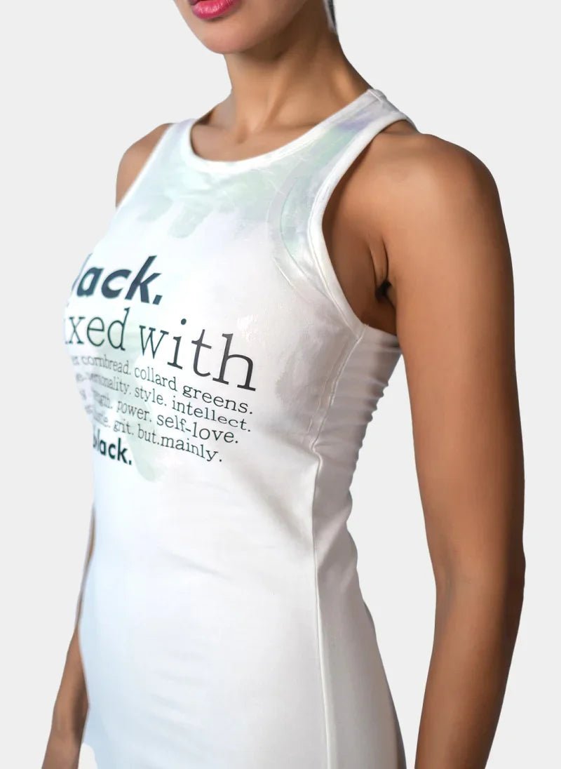 Oversized Graphic Tank Dress for Women