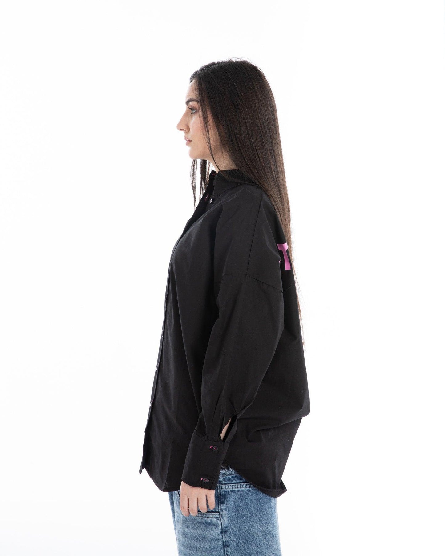 Women’s Oversized Full-Sleeve Printed Shirt – FM Streetwear