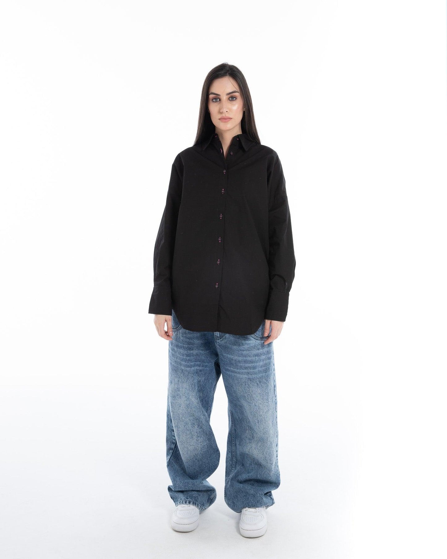 Women’s Oversized Full-Sleeve Printed Shirt – FM Streetwear