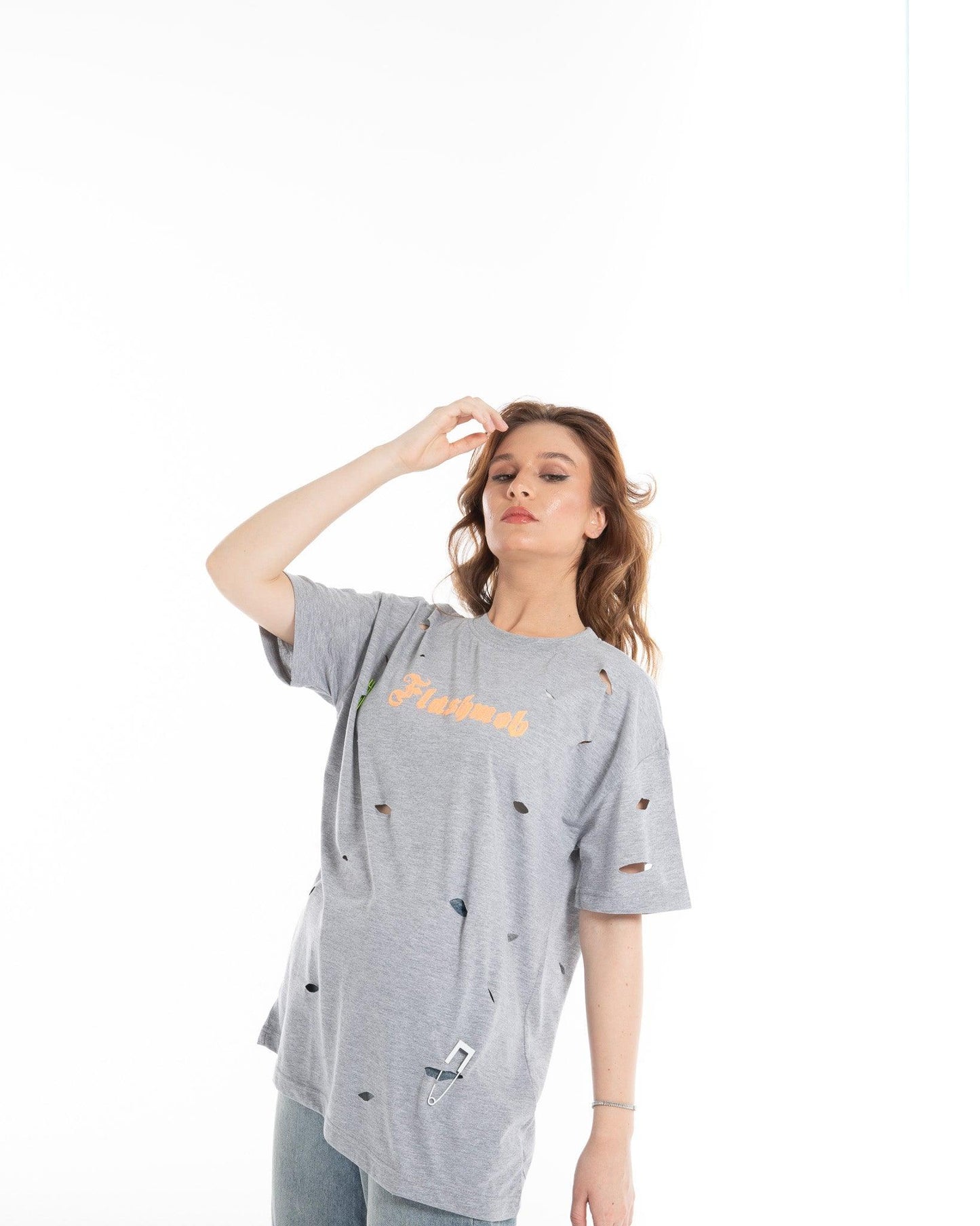 Women’s Oversized Torn Graphic T-Shirt – FM Streetwear
