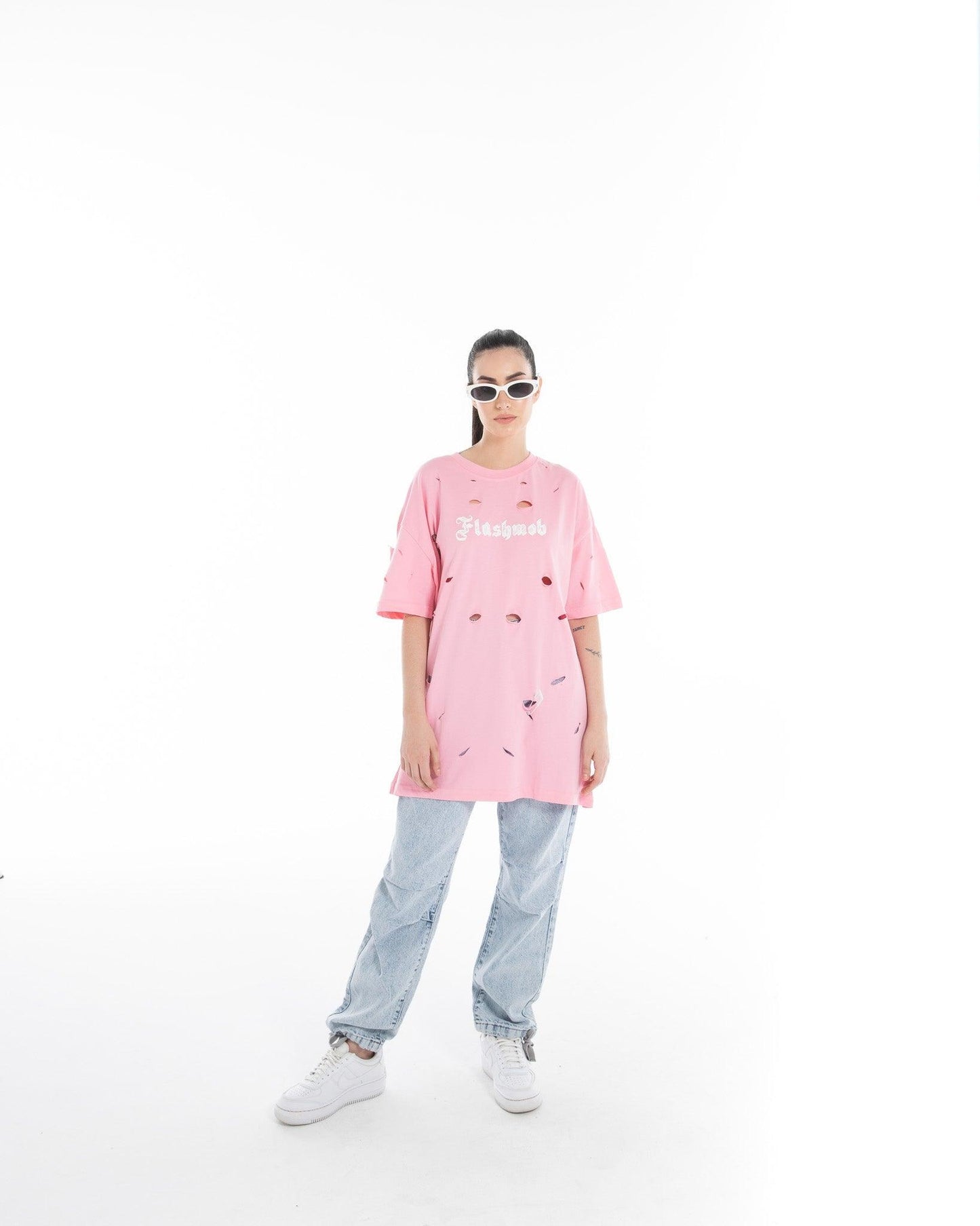 Women’s Oversized Torn Graphic T-Shirt – FM Streetwear