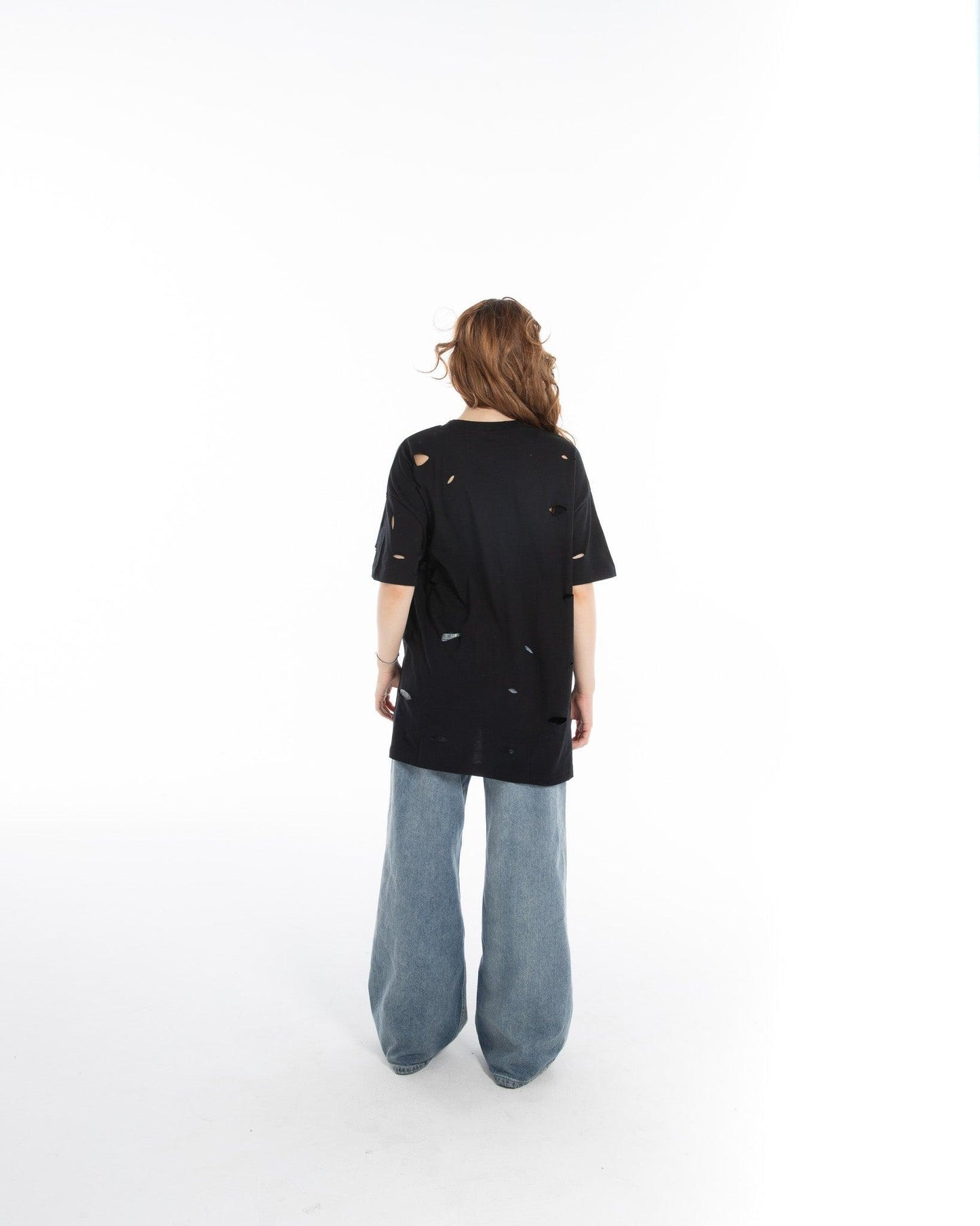 Women’s Oversized Torn Graphic T-Shirt – FM Streetwear