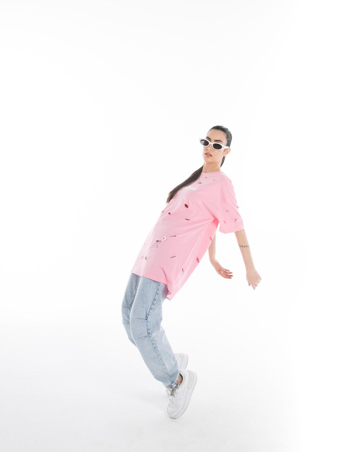Women’s Oversized Torn Graphic T-Shirt – FM Streetwear