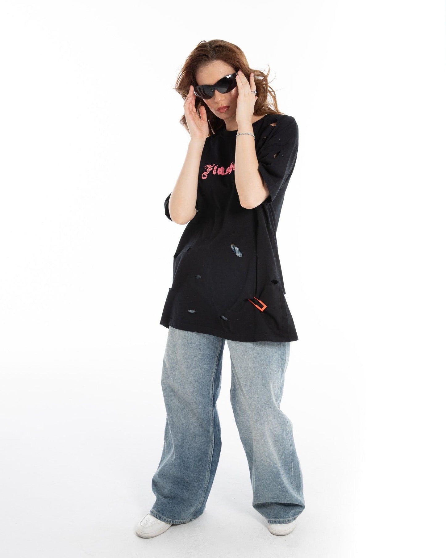 Women’s Oversized Torn Graphic T-Shirt – FM Streetwear