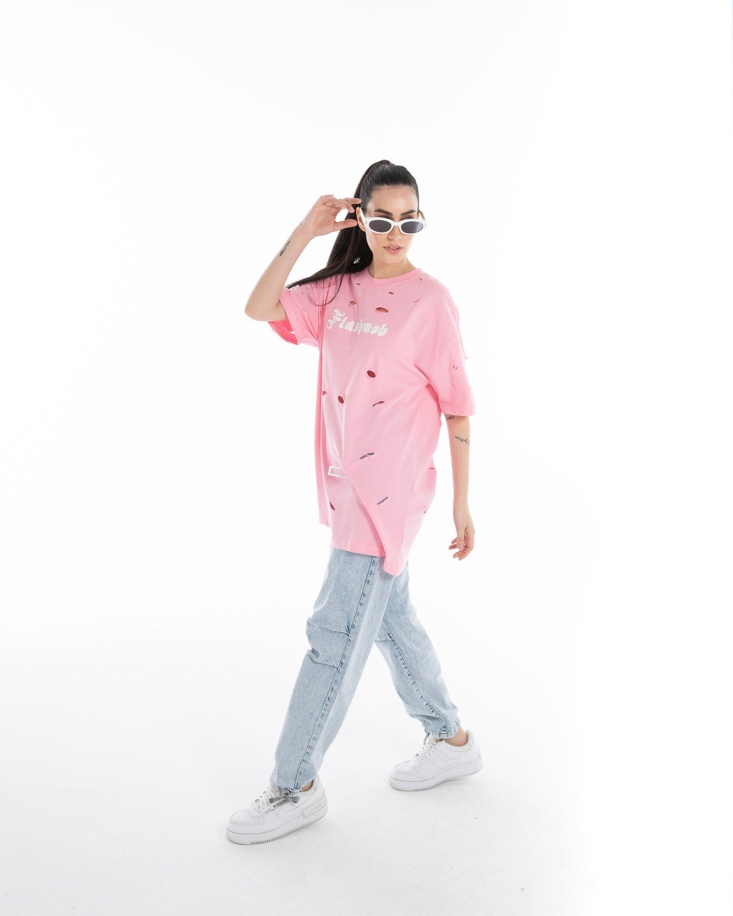 Women’s Oversized Torn Graphic T-Shirt – FM Streetwear