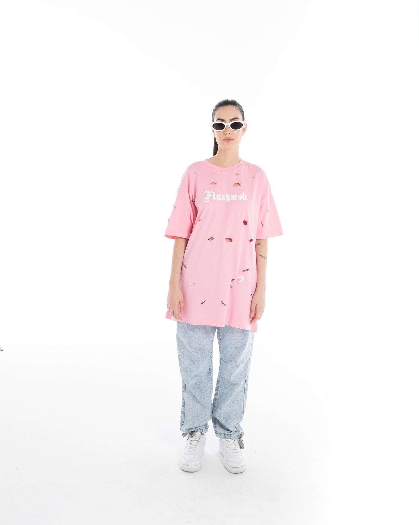 Women’s Oversized Torn Graphic T-Shirt – FM Streetwear