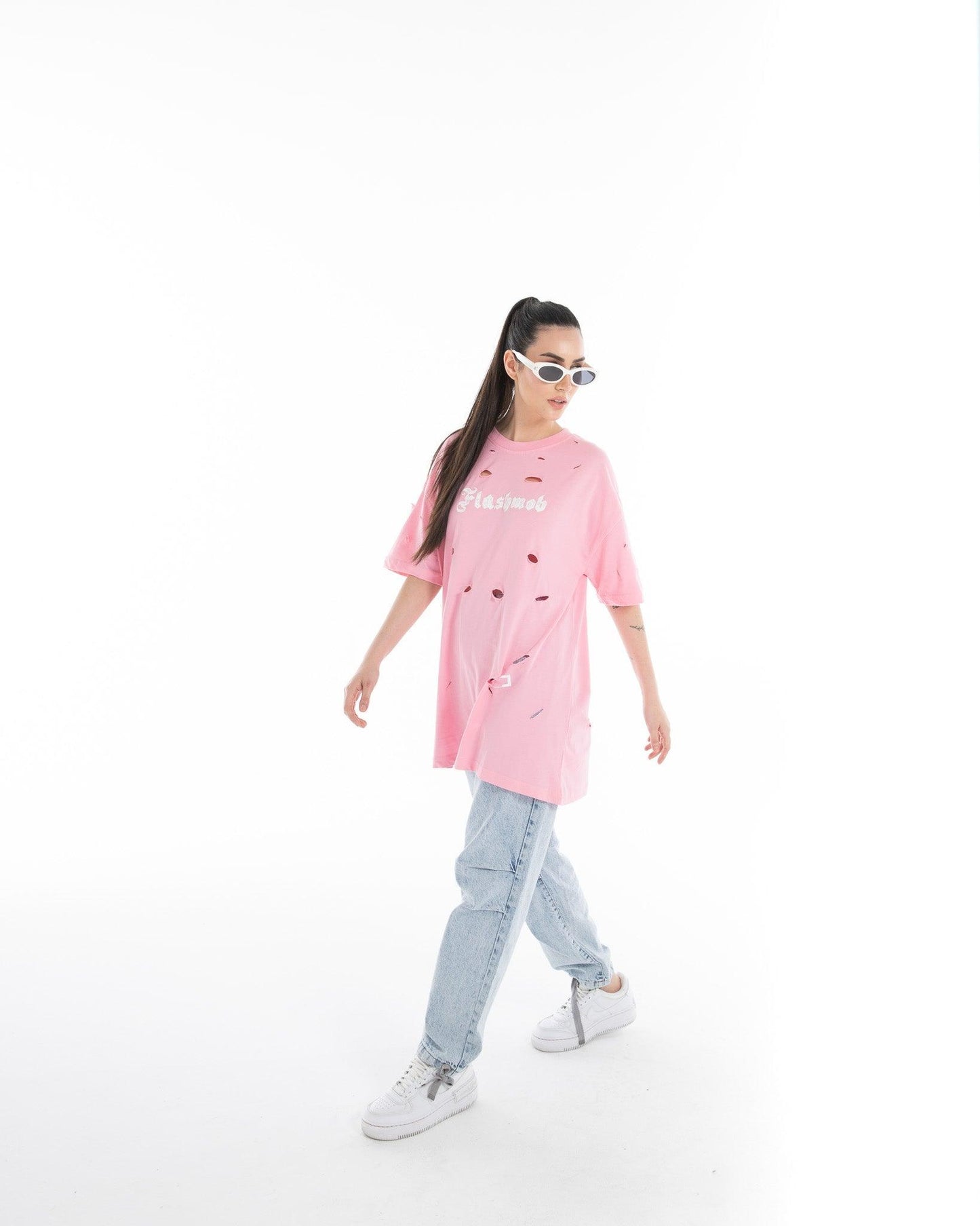 Women’s Oversized Torn Graphic T-Shirt – FM Streetwear