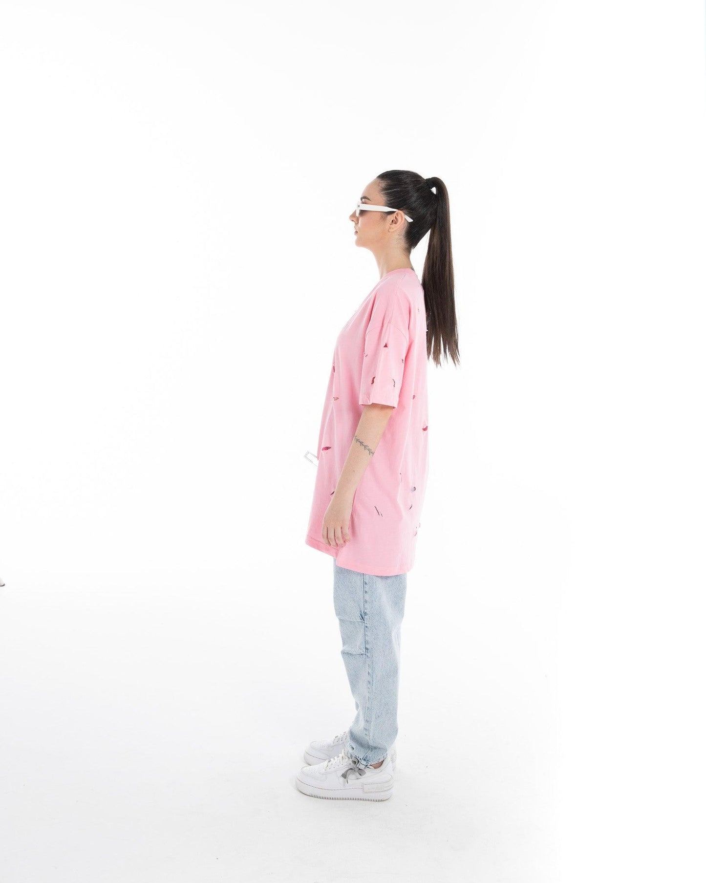 Women’s Oversized Torn Graphic T-Shirt – FM Streetwear
