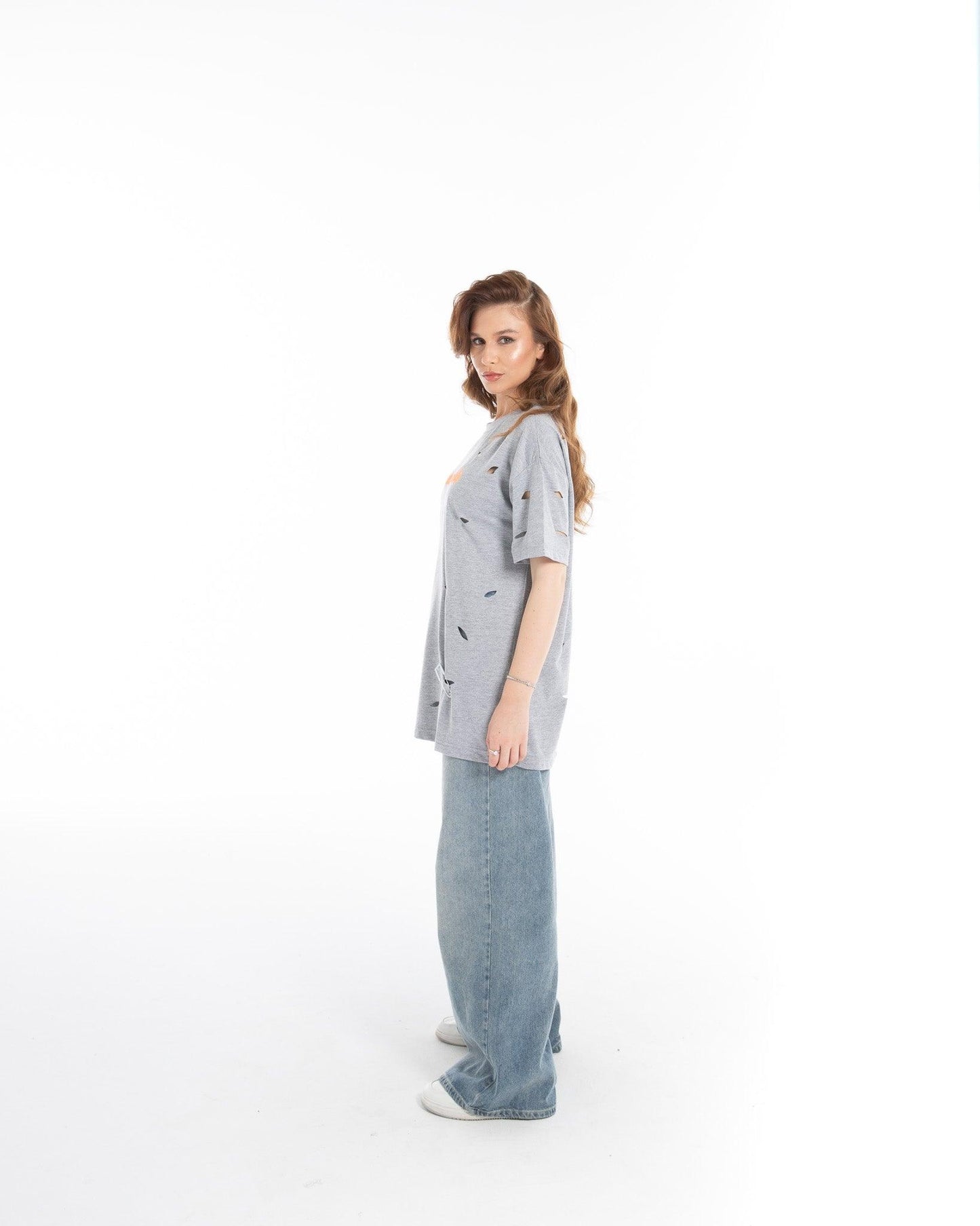 Women’s Oversized Torn Graphic T-Shirt – FM Streetwear