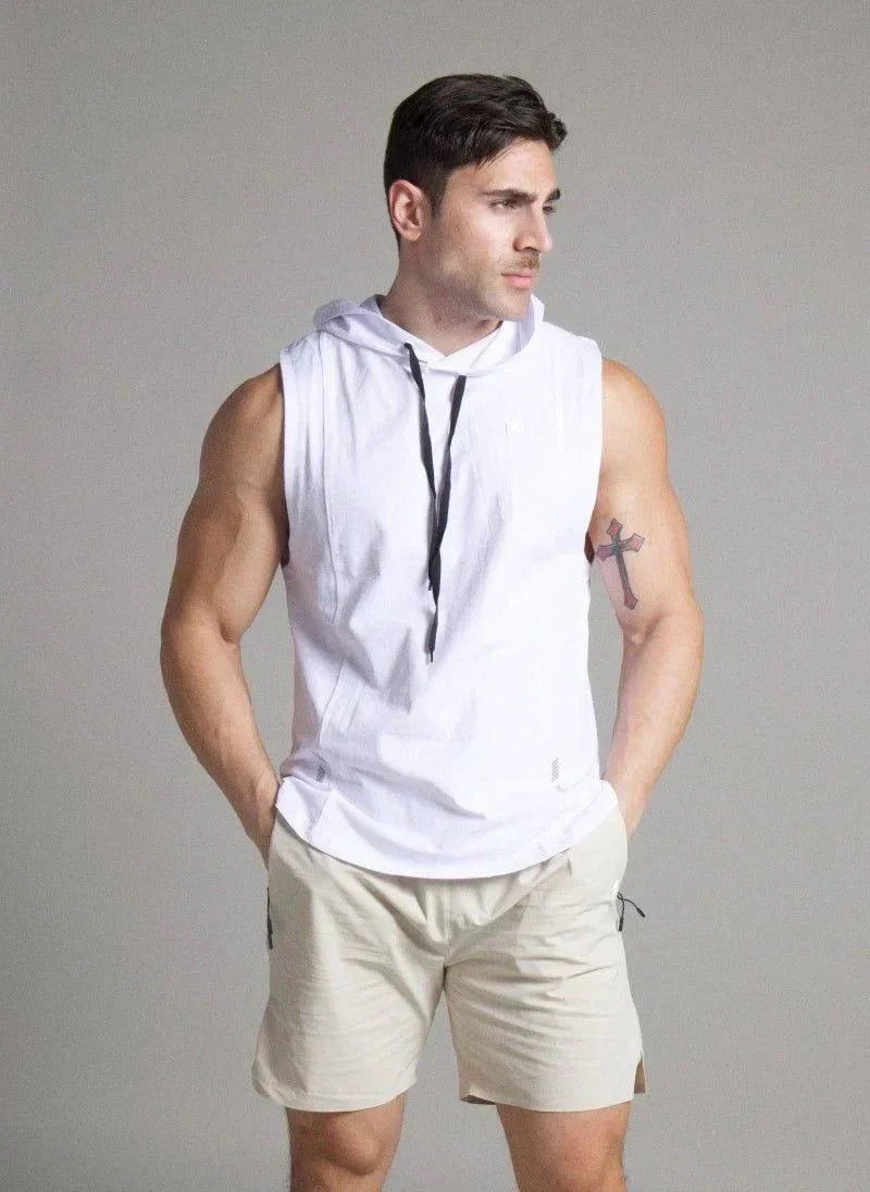 Sleeveless Workout Hoodie for Men