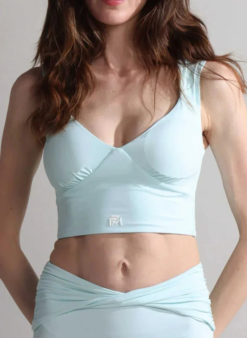 V-Neck Medium Support Sports Bra for Women