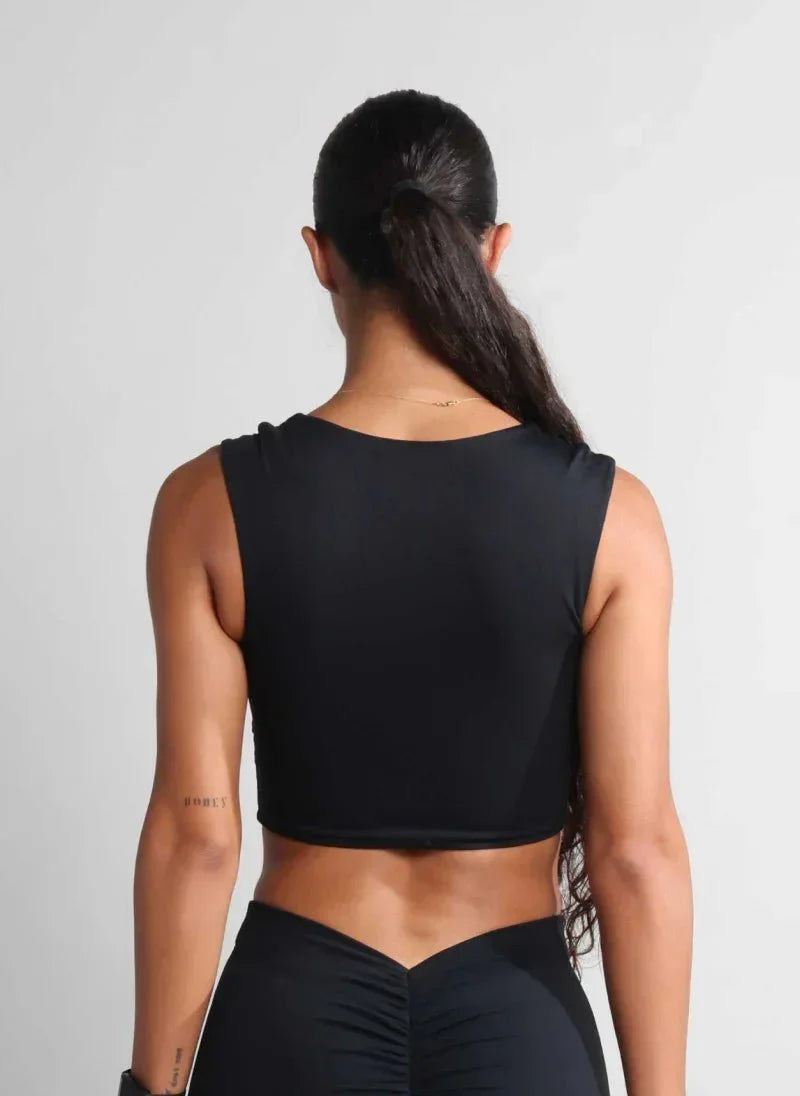 V-Neck Medium Support Sports Bra for Women