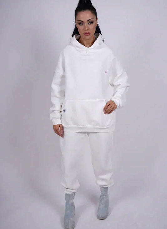 White Oversized Hoodie and Jogger Set – FM Signature Streetwear