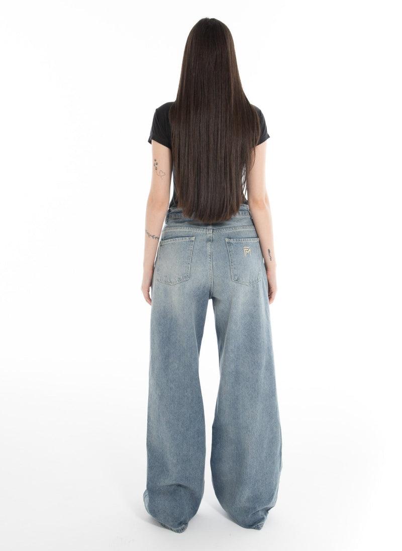 Women’s Baggy Denim Jeans – FM Signature Streetwear