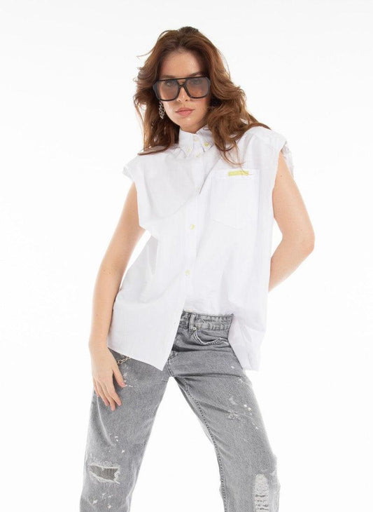 Women’s High Collar Sleeveless Shirt