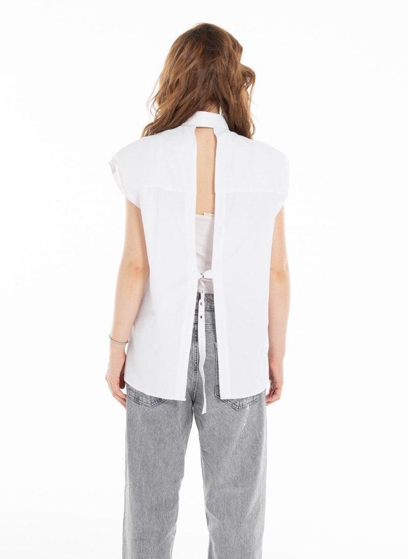 Women’s High Collar Sleeveless Shirt